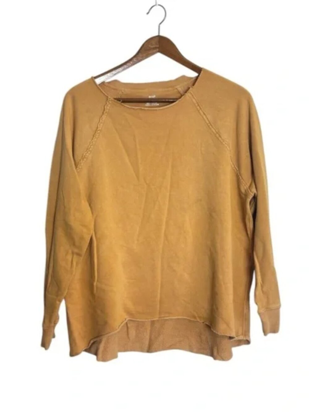 Aerie Yellow Everyday Kickback Crew Neck Sweater - Mustard Yellow-Orange/Gold - Picture 5 of 9